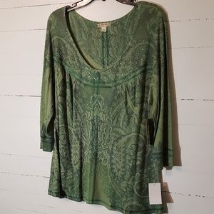 NWT - Scoop Neck Paisley Tunic    0020